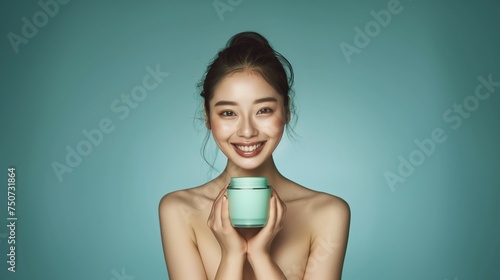 Female during Korean skinca...