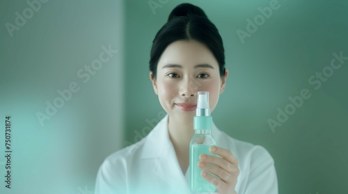 Female during Korean skinca...