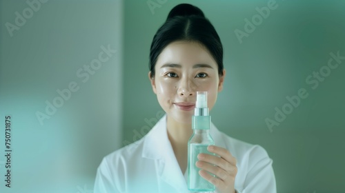 Female during Korean skinca...