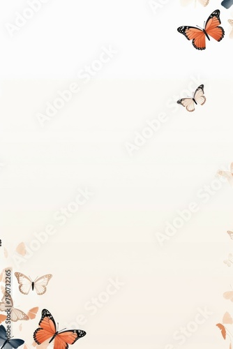 Group of Butterflies in Flight