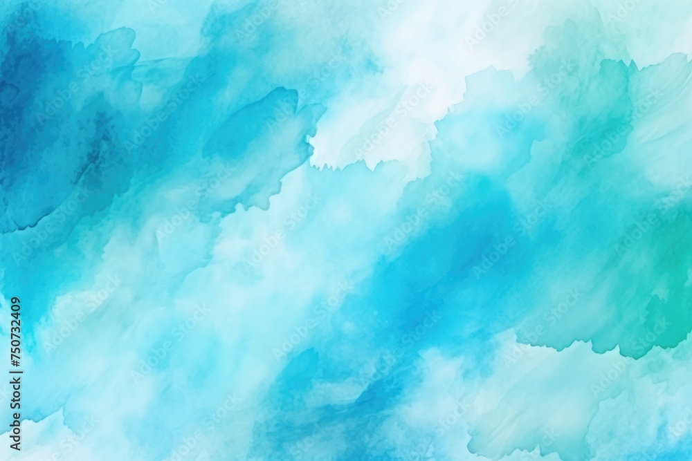 Watercolor of Ocean blue color background for web banner.
