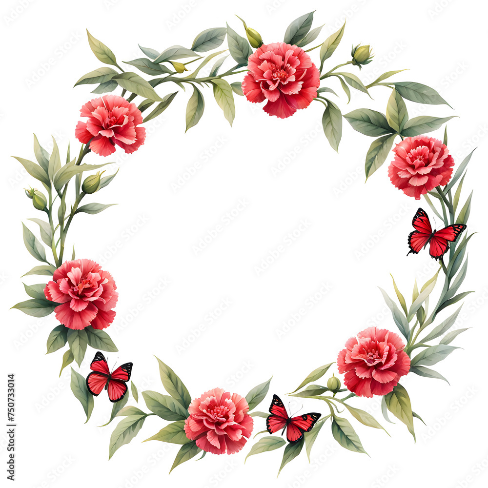 mini-red-carnation-floral-frame-featuring-a-butterfly-minimalist-watercolor-style-trending-on-art mini-red-carnation-floral-frame-featuring-a-butterfly-minimalist-watercolor-style-trending-on-art
