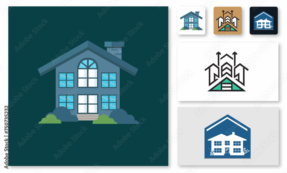 Fototapeta premium Buildings Logo, house Logos collection design.