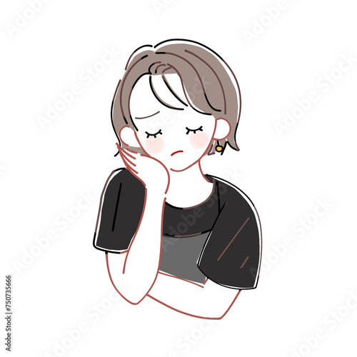 悩んでいる女の子