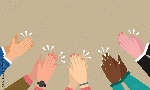 applause in flat vector eps 10
