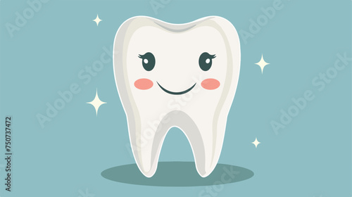 The healthy tooth simple Flat vector