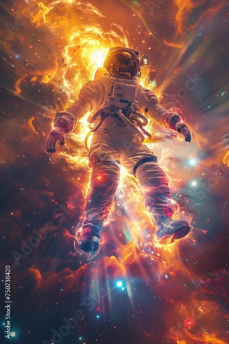 Beyond the Known: An Artist's Vision of a Space Explorer Crossing Interstellar Distances in Pursuit of Uncharted Worlds