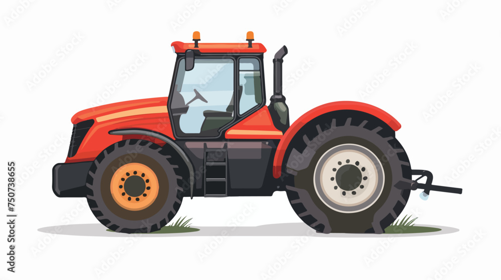 Tractor isolated on white background. 
