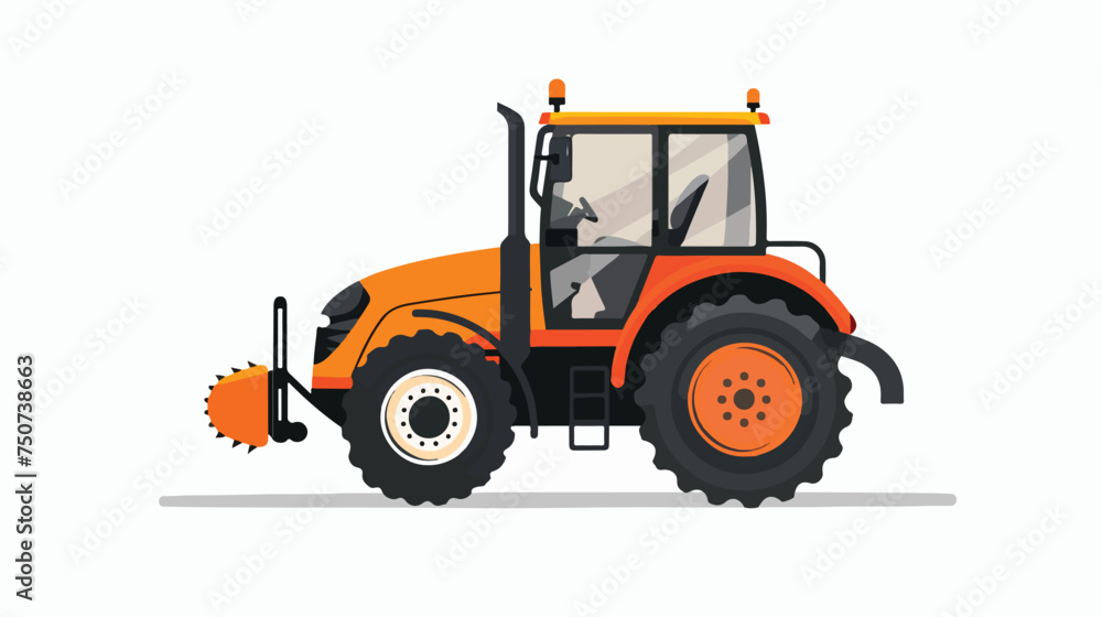 Tractor isolated on white background. 