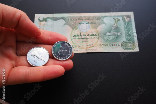 The Arab Emirates Dirham Arabic. ISO code AED is the official currency of the United Arab Emirates. Dirham is subdivided into 100 fils. Dirham was officially pegged to the IMF special drawing rights photo