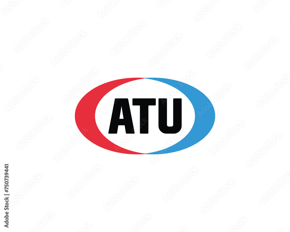 ATU logo design vector template