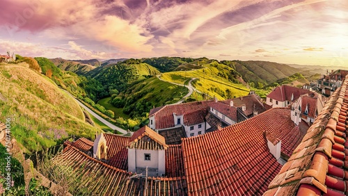 scenic view spanish landscape hills photo