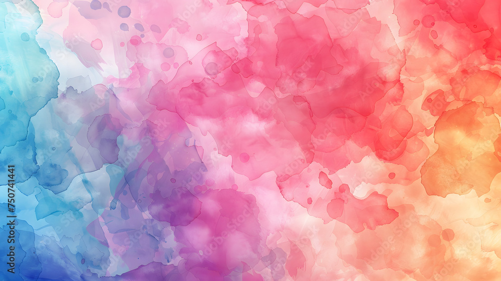 Fototapeta premium Abstract colorful watercolor for background. Digital art painting