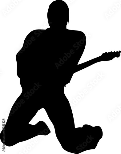 Music Artist Black vector silhouette 