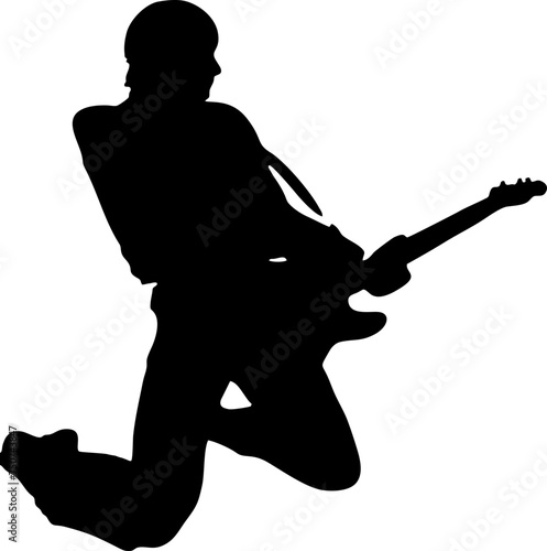 Music Artist Black vector silhouette 