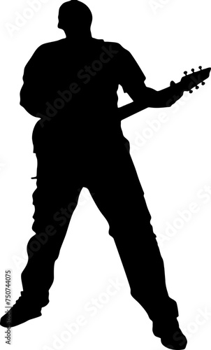 Music Artist Black vector silhouette  photo