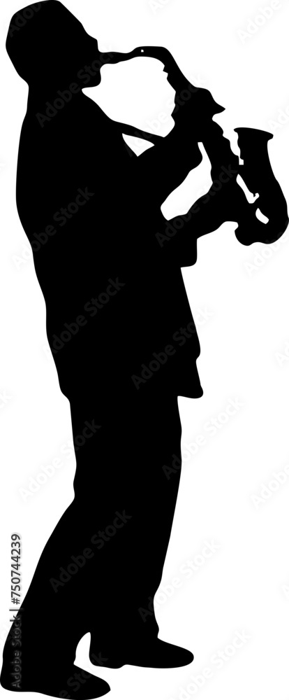 Music Artist Black vector silhouette 