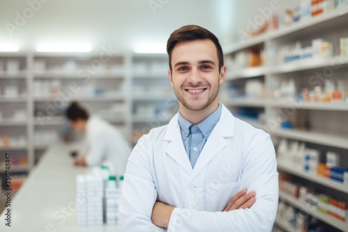pharmacy clerk portrait concept