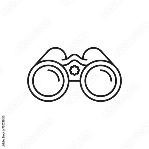 A linear icon of modern binoculars, a binocular icon.