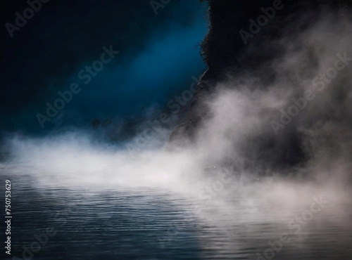 Misty dark river at night in the swamp © D'Arcangelo Stock