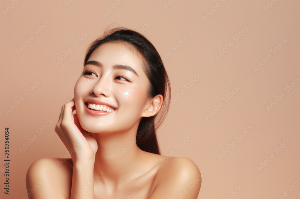close up portrait beauty skin and satisfaction concept close up portrait beauty skin and satisfaction concept