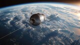 Cargo Pod's Ascent: Precision Glide Along the Space Elevator’s Carbon Backbone