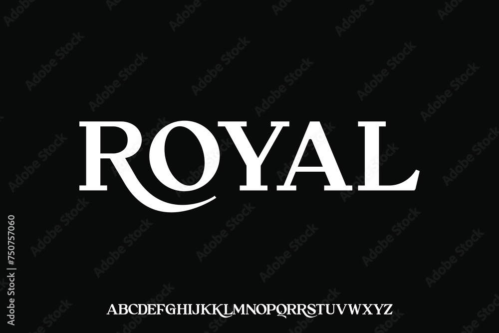 Fototapeta premium Display alphabet font vector design, suitable for headline, logotype, poster design and many more