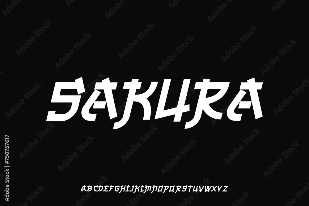Fototapeta premium Display alphabet font vector design, suitable for headline, logotype, poster design and many more