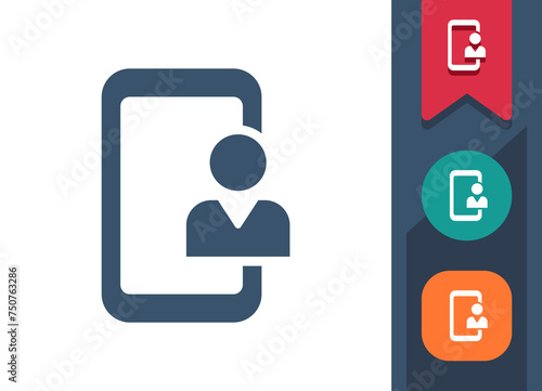 Smartphone Icon. Mobile Phone, Telephone, Video Call, Phone Call, Streaming