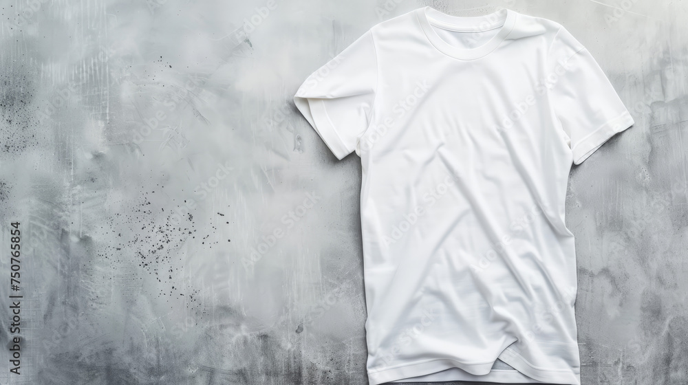 Image of a white color t-shirt with copy space Image of a white color t-shirt with copy space
