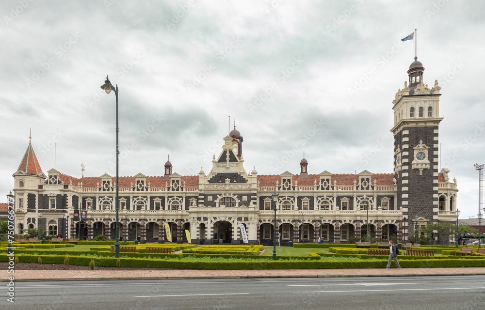 The Dunedin Railway Station in central Dunedin, New Zealand, is one of the city’s most prominent architectural landmarks since its construction in 1906.