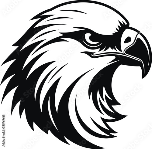 Eagle Head, eagle logo, American eagle, Vector Illustration on a white background