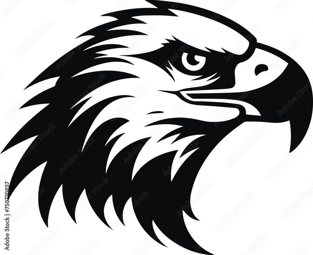 Eagle Head, eagle logo, American eagle, Vector Illustration on a white background