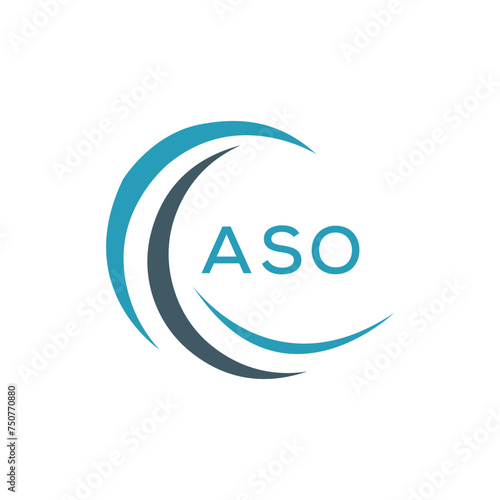 ASO logo design template vector. ASO Business abstract connection vector logo. ASO icon circle logotype. 