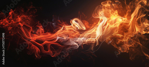 Captivating Fire Flames Dancing on a Black Background