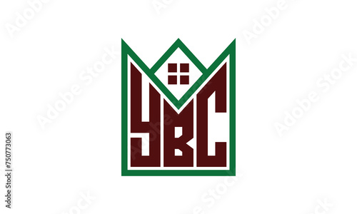 YBC initial letter real estate builders logo design vector. construction, housing, home marker, property, building, apartment, flat, compartment, business, corporate, house rent, rental, commercial photo