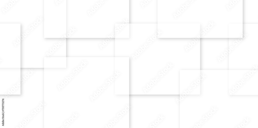 Obraz premium Abstract white paper texture background image, soft light texture of modern abstract background white scaled cube boxes, line and round background, wallpaper banner texture and seamless pattern .