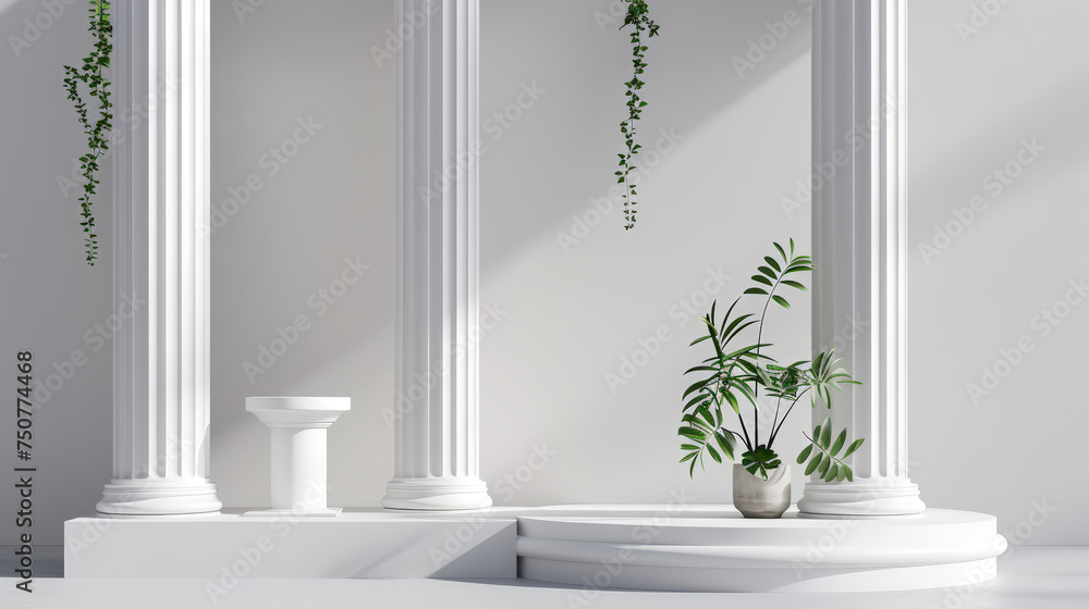 roman luxury greek white ancient, display product, Podium platform roman luxury greek white ancient, display product, Podium platform