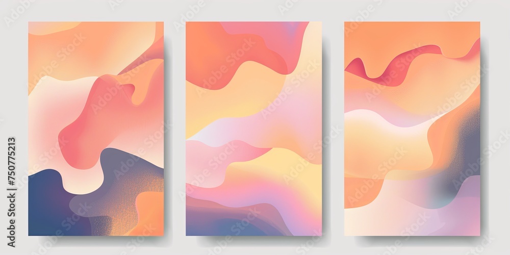 abstract colorful background with smooth lines abstraction Generative AI