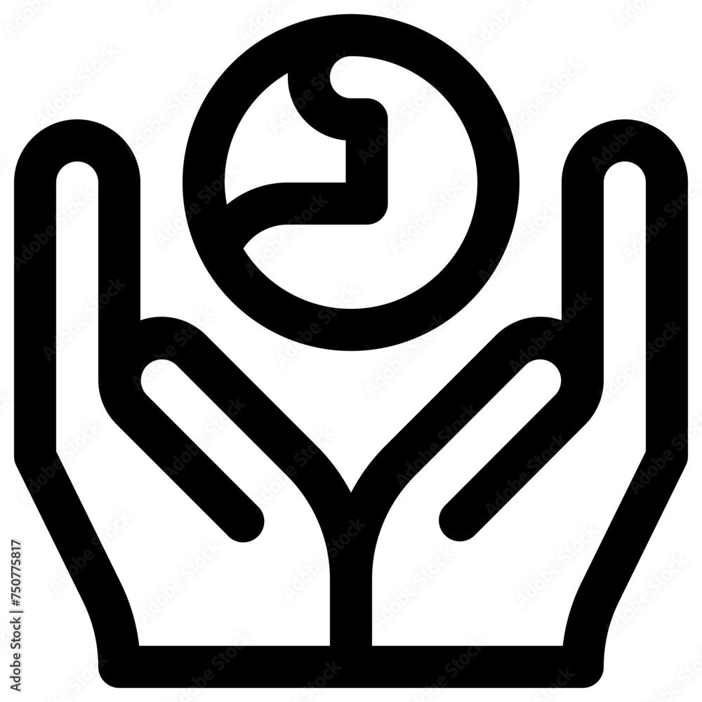 Save the planet. Editable stroke vector icon. Save the planet. Editable stroke vector icon.