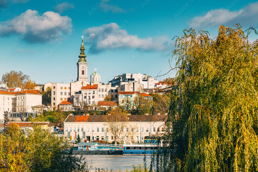 Belgrade's skyline boasts historic churches and modern architecture, framed by the picturesque rivers Danube and Sava.