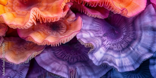 Vibrant Underwater Mushroom Coral Texture