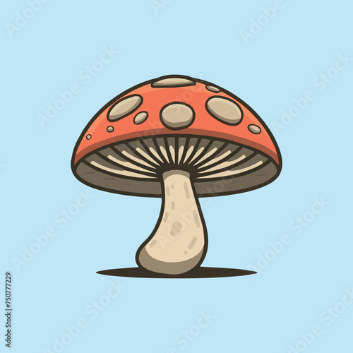 Mushrooms vector art illustration  (ID: 750777229)