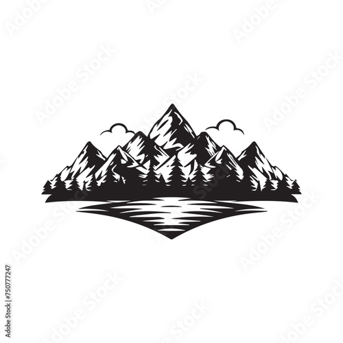 Vintage mountain vector design templates