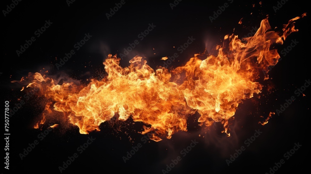 fire blast ,fire frame is burning