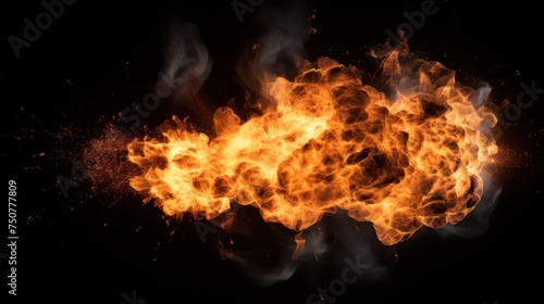 fire blast  fire frame is burning
