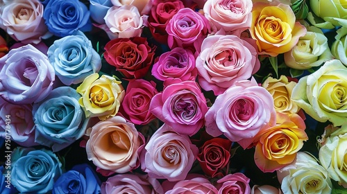 Colorful roses background