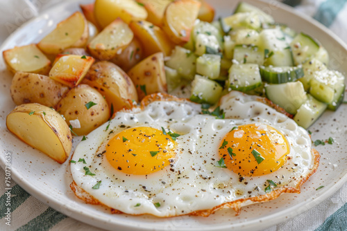 Crispy Fried Eggs & Buttered Potatoes, A Comforting Combo