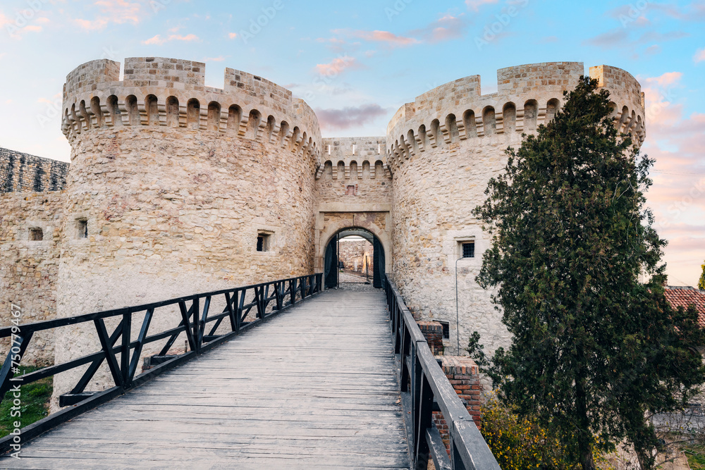 Belgrade's fortress Zindan gate, a historic landmark in Serbia, stands as a symbol of the city's rich history and architectural heritage.