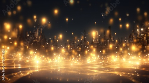 gold background for graphics,,Yellow blurry lights and stars 
